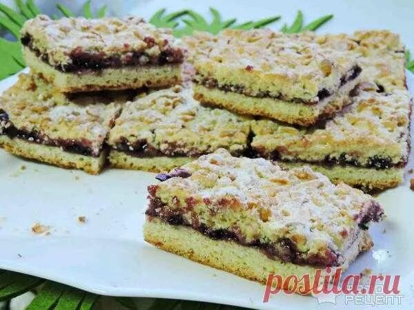 Кучерявый пирог с вареньем фото Рецепт: Пирог 'Кудрявый' Кудрявый пирог из песочного теста с вареньем ПИРОГИ И П