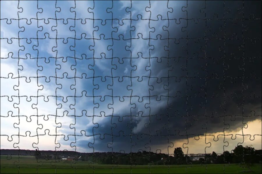 Кучева дождевые облака фото Магнитный пазл 27x18см."Гроза, буря, кучево-дождевые облака" на холодильник - ку