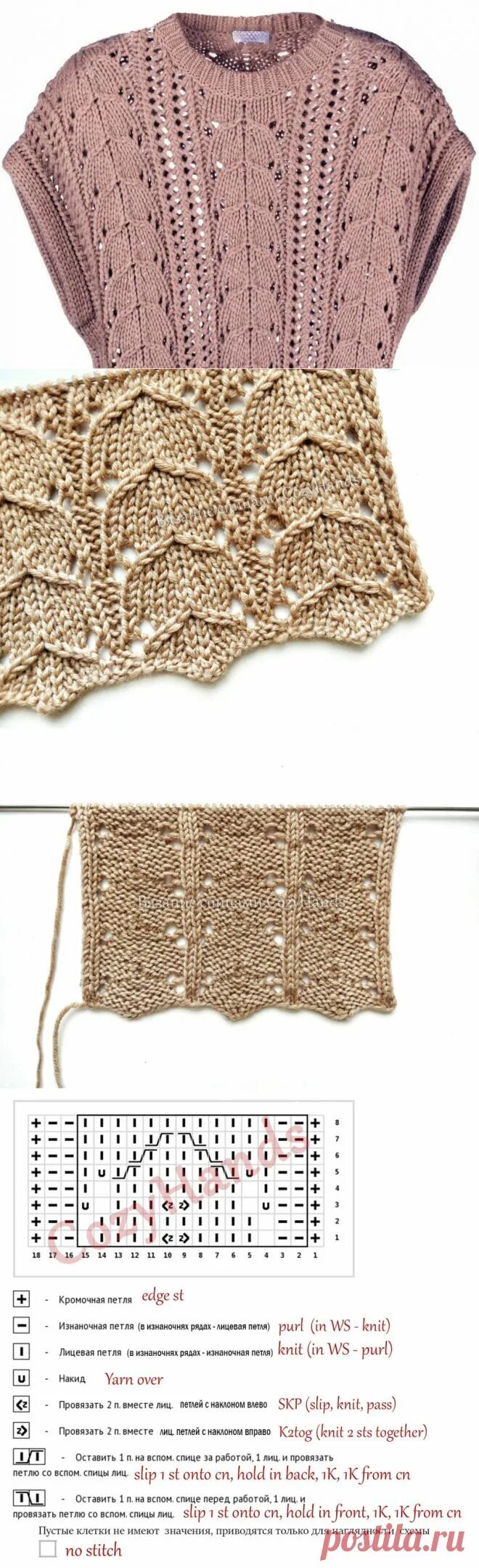 Кучинелли спицами схема и описание узоры спицами Вязание, Узоры, Схемы вязания