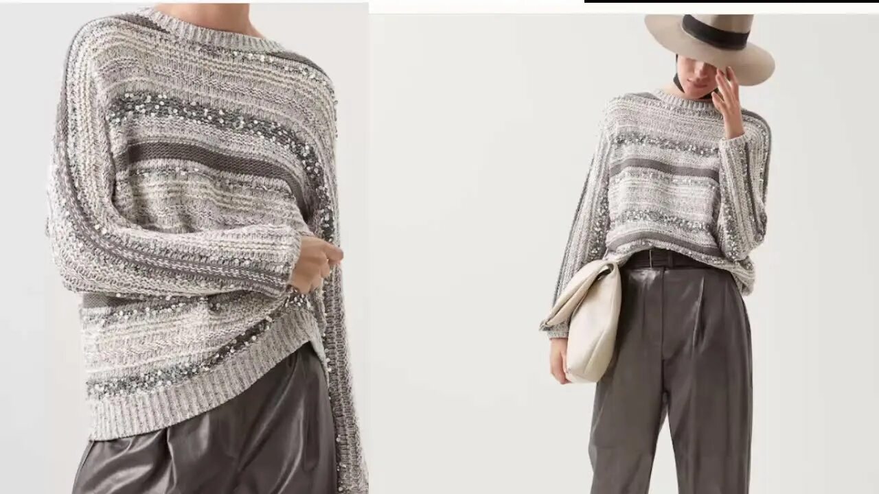 Кучинелли вязаная одежда 2024 женская спицами схемы ОСЛЕПИТЕЛЬНЫЙ СВИТЕР ОТ БРУНЕЛЛО КУЧИНЕЛИ.КОЛЛЕКЦИЯ ВЕСНА 2021. вязаная одежда. 