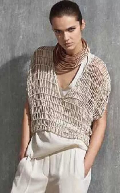 Кучинелли вязаная одежда 2024 женская спицами схемы S15 Brunello Cucinelli Spring/Summer Lookbook Giysileri yenileme, Örgü giysiler,