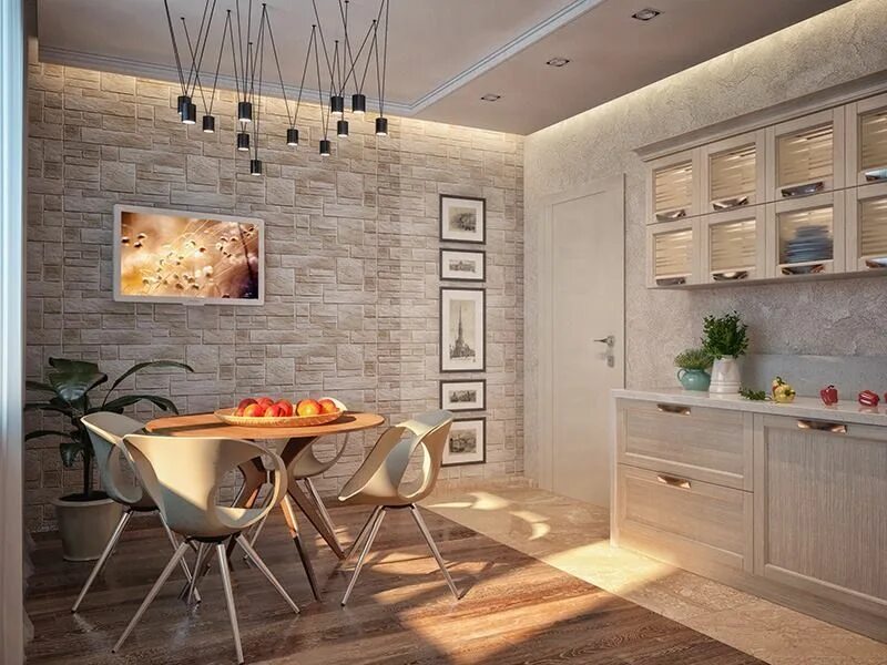 Кухня чем отделать стены недорого фото Pin on Кухни