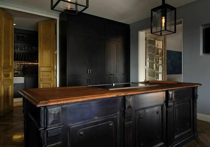 Кухня черная деревянная фото Интерьерные тренды, утратившие свою актуальность Дизайн кухонь, Роскошная кухня,