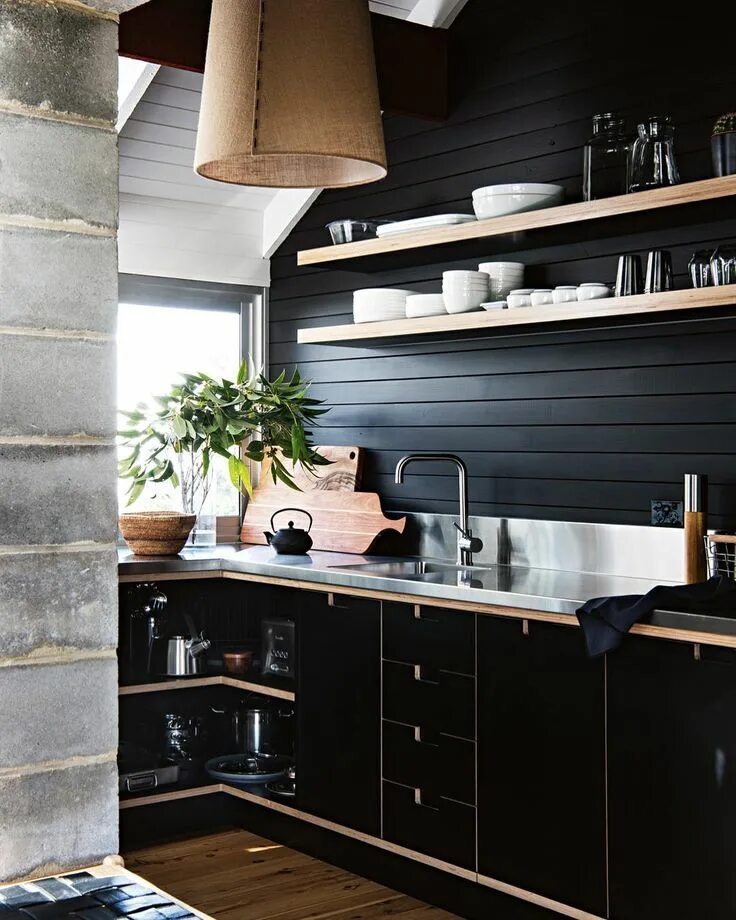 Кухня черная деревянная фото Pin on Favourite Kitchens