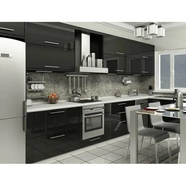 Кухня черно серая дизайн фото Black & gray kitchen design - Buy Black & gray kitchen design product on globalp