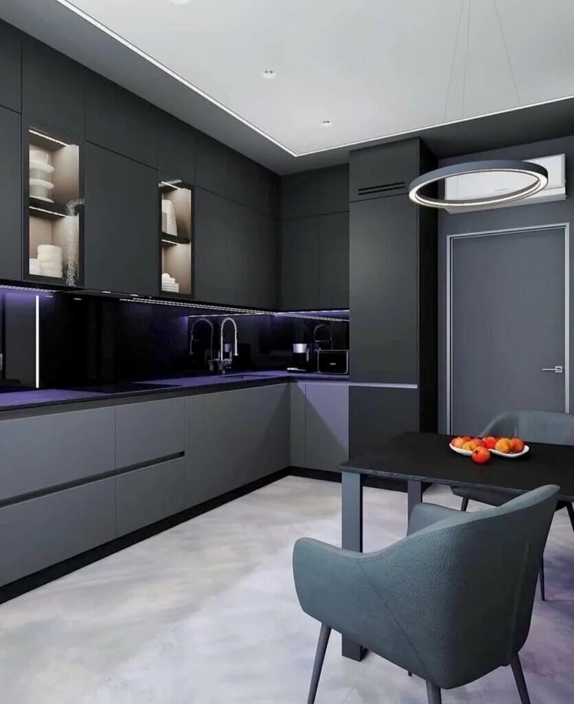 Кухня черно серая дизайн фото Elite Interior, custom-made furniture, Voronezh, Revolyutsii 1905 Goda Street, 3