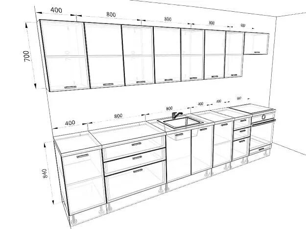 Кухня чертежи и схемы фото Купить кухню Люкс, цвет арт. 50061 - 36871 руб.