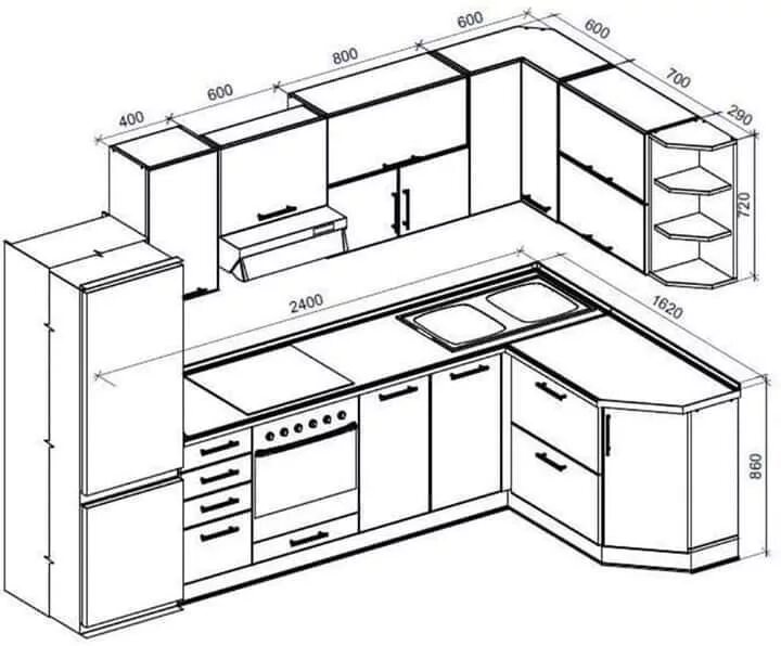 Кухня чертежи и схемы фото Пин от пользователя K на доске diseño de cocina Дизайн кухонного шкафа, Дизайн и
