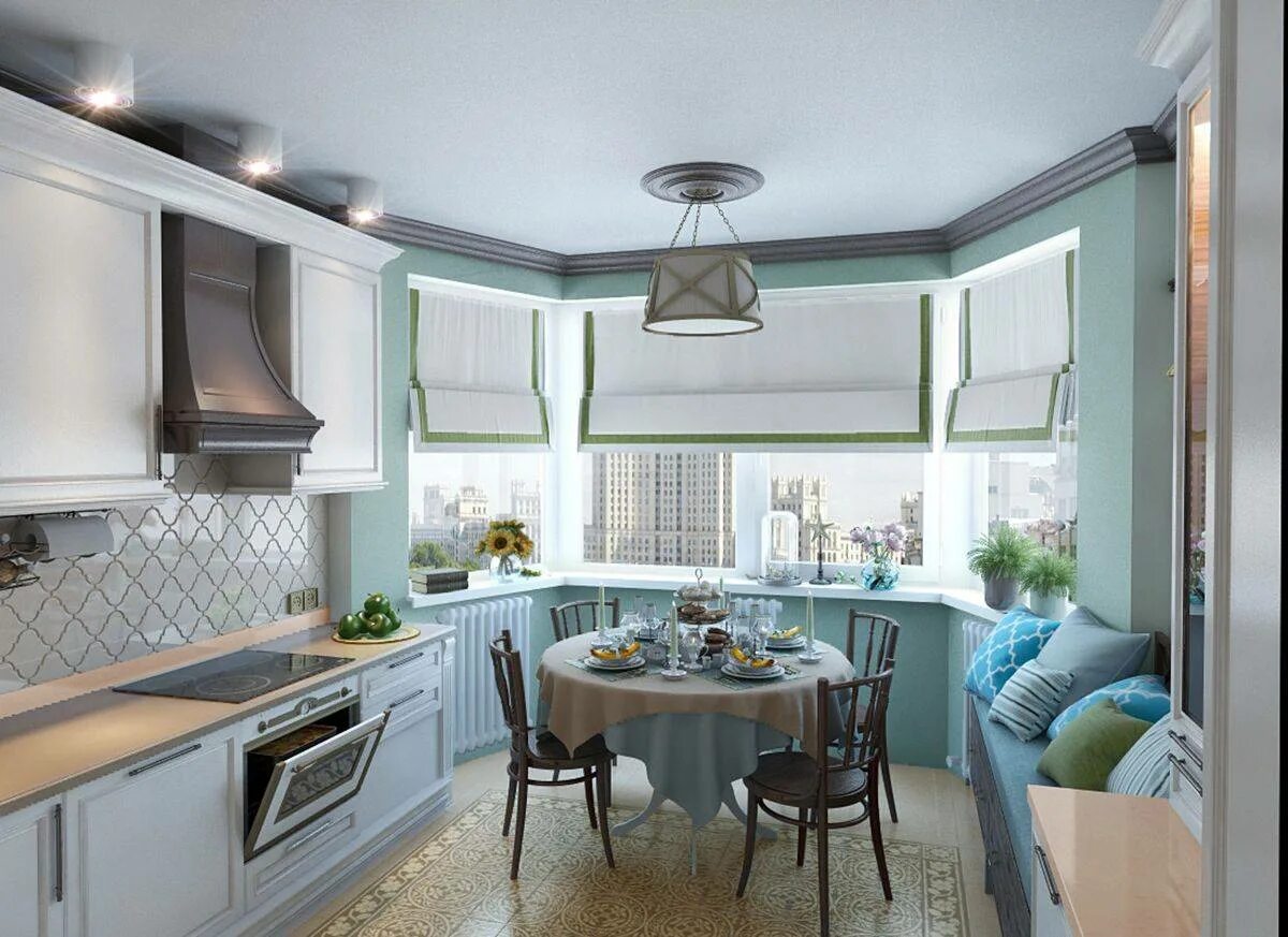 Кухня эркер дизайн интерьер фото Дизайн кухни с эркером - примеры интерьера и планировки на фото