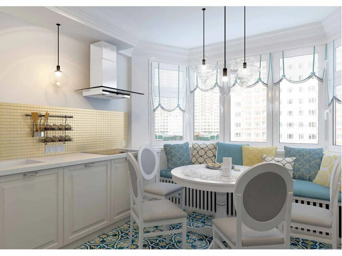 Кухня эркер дизайн интерьер фото Дизайн кухонь с полуэркерами фото Deco-Flat.ru