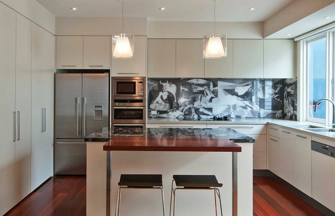 Кухня фартук фото дизайн Фартук для кухни из стекла: плюсы и минусы материала РКЦ