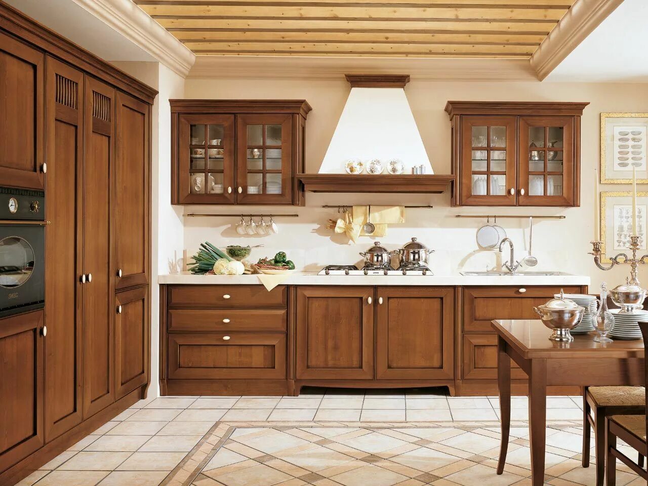 Кухня фасады массив фото Hot Item Antique Kitchen Cabinets Solid Wood Italian Kitchen Furniture Antique k