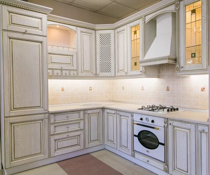 Кухня фасады массив фото СОНАТА голд