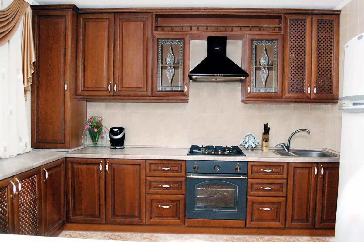 Кухня фасады массив фото КУХНЯ ИЗ МАССИВА БУКА ВАЛЕНСИЯ - КУХНЯ ИЗ МАССИВА БУКА ВАЛЕНСИЯ ДИЗАЙН-3