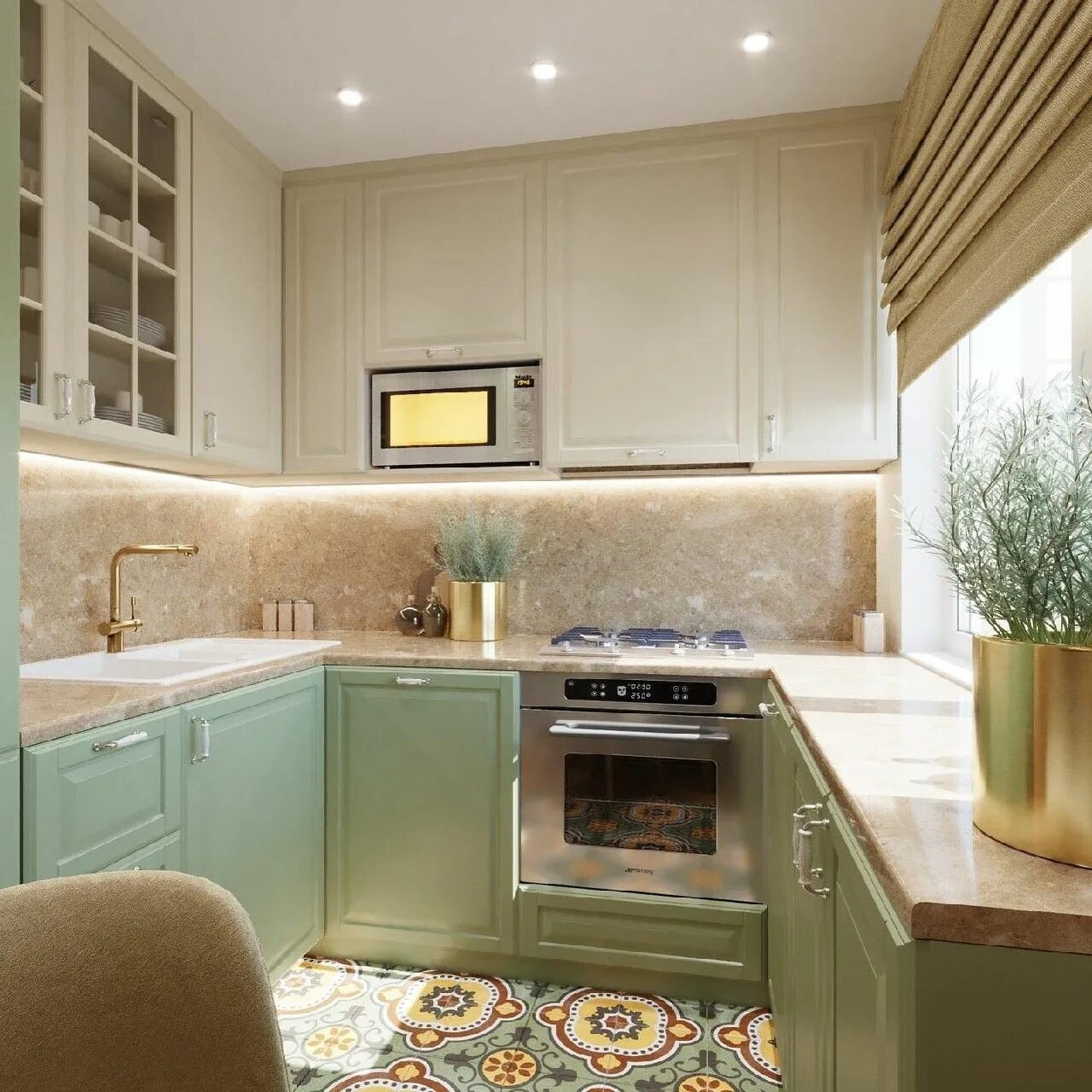 Кухня фисташка в интерьере фото Pin on Кухни Kitchen design small, Kitchen decor apartment, Kitchen interior