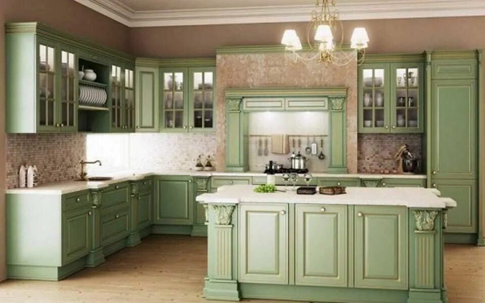 Кухня фисташка в интерьере фото Cucina/Country/Color verde acqua/ http://www.pinterest.com/Arredocountry/ Italia