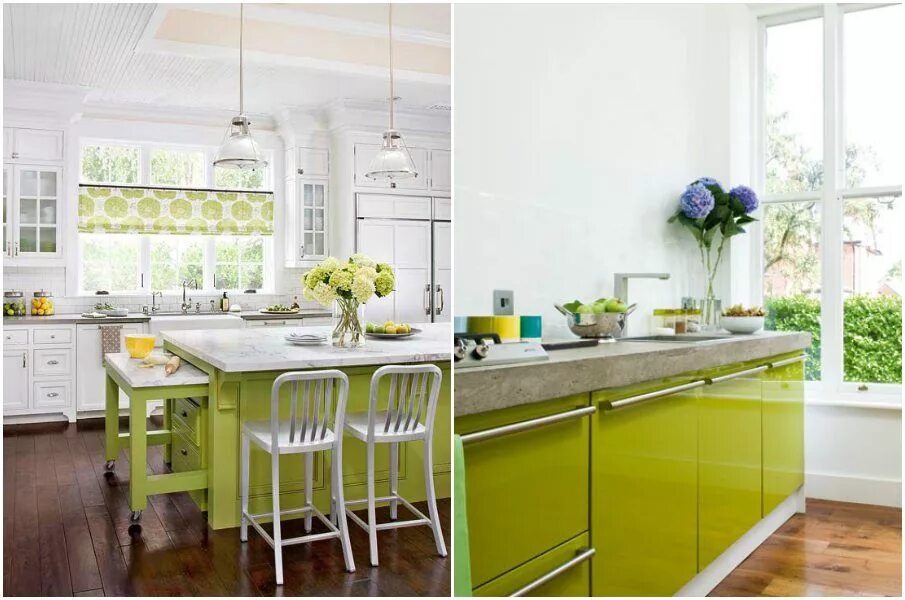 Кухня фисташкового цвета в интерьере фото Кухня в фисташковом цвете: умиротворяющий интерьер Ivybush Кухня, Интерьер, Инте