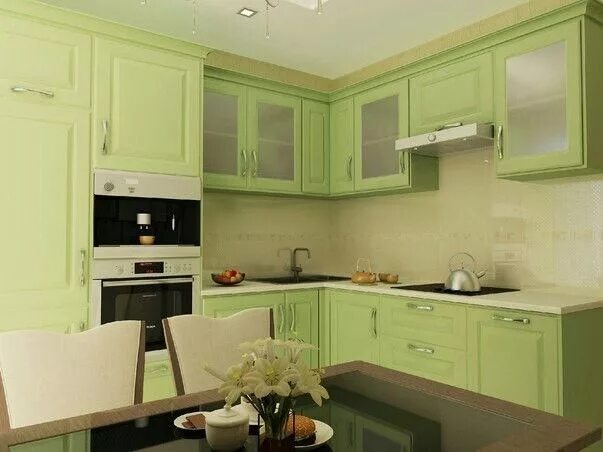 Кухня фисташкового цвета в интерьере фото Pin by Inna Tuch on house of dreams Home, Home decor, Kitchen cabinets