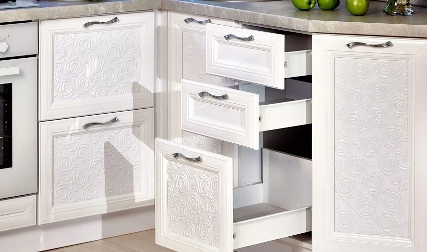 Кухня флора союз мебель фото в интерьере Кухня Флора - заказать в компании "Петербургская Мебельная Фабрика".