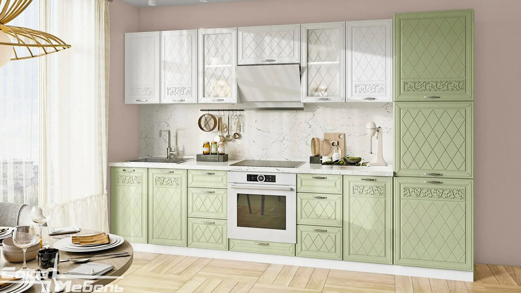 Кухня флора союз мебель фото в интерьере Кухня Флора покупайте по выгодным ценам Модульные Кухни Интернет-магазин Союз-ме