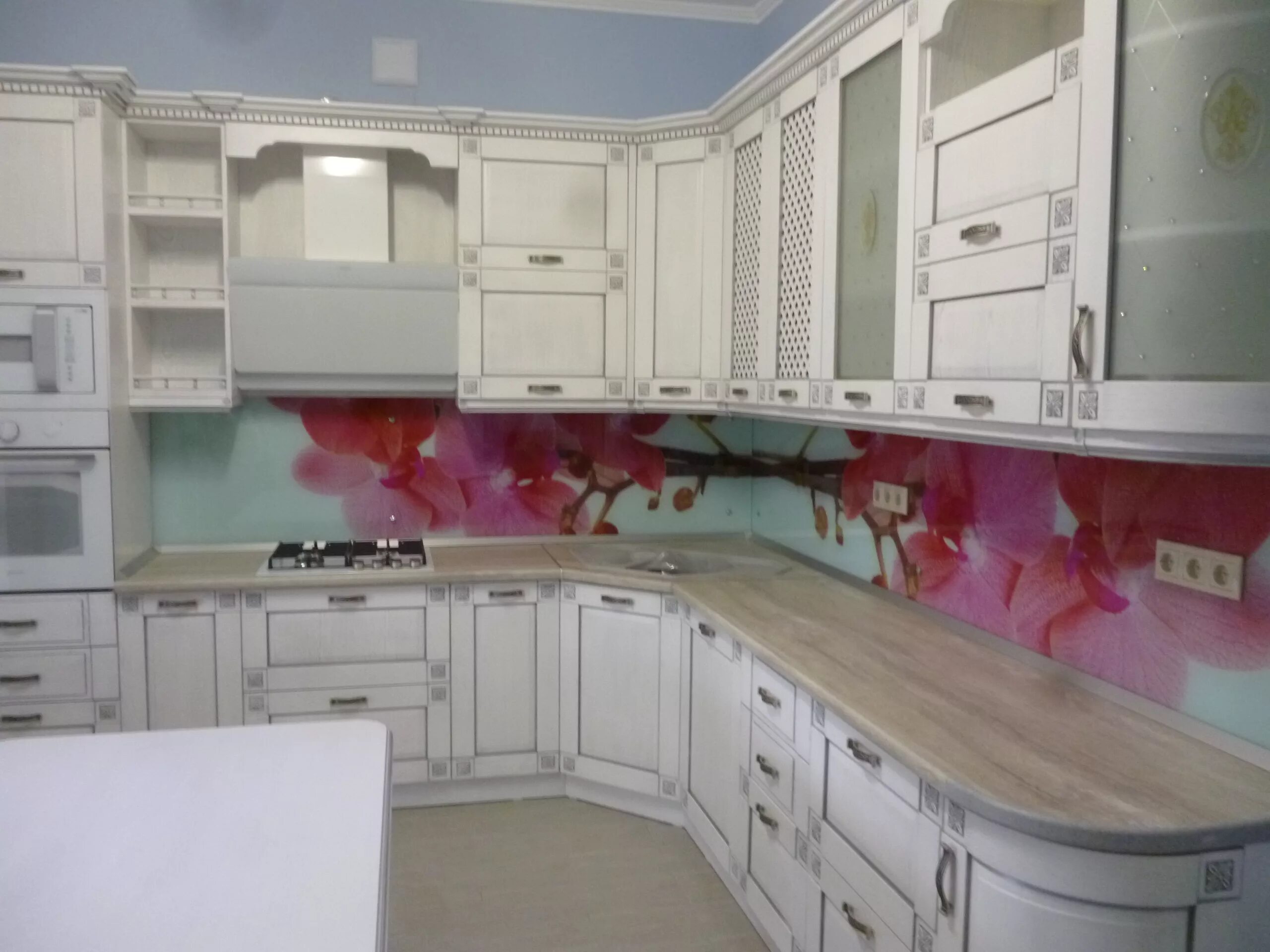 Кухня флора союз мебель фото в интерьере Кухня Кухня Флора - Фабрика мебели "Новые кухни"