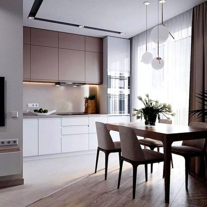 Кухня фото дизайн в квартире современные Дизайн Кухни: 123 фото (реальные) в 4 современных стилях in 2024 Minimalist kitc