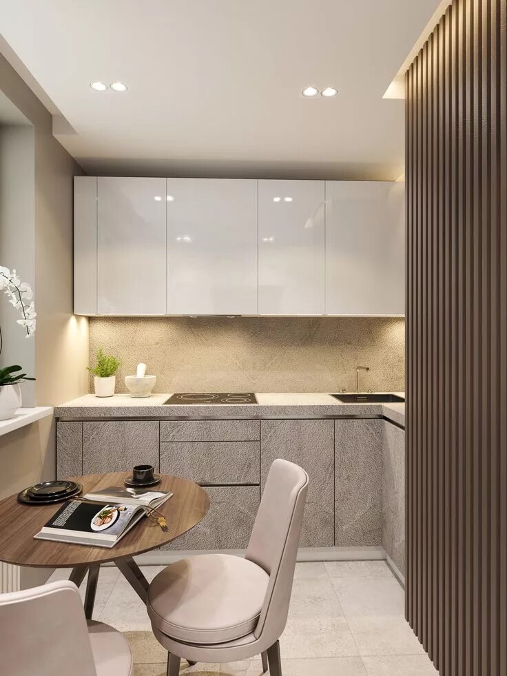 Кухня фото дизайн в квартире современные маленькие RM36.18, автор Design and Installation DECORA, конкурс "идеи для квартиры 40кв.м