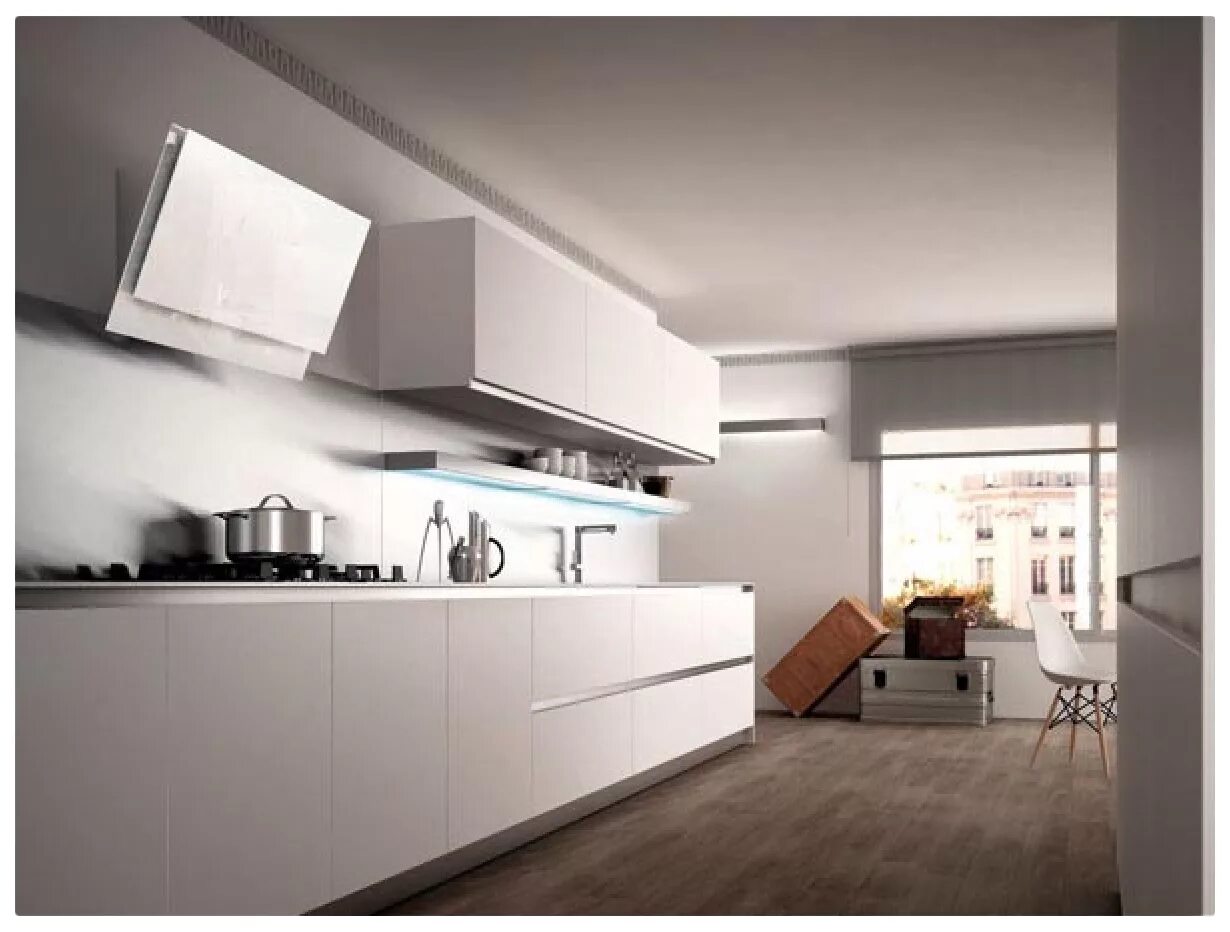 Кухня фото дизайн вытяжка Вытяжка настенная FABER Tie BRS WH A80 белый - характеристики и описание на Мега