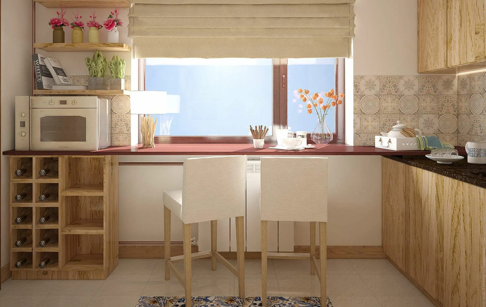 Кухня фото рабочая зона дизайн Проект недели: как оформить трешку в брежневке - INMYROOM