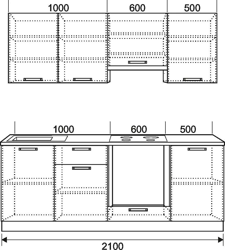 Кухня фото размеры Кухня Симпл 2100 купить в интернет-магазине в СПб. Цена, отзывы, размер и фото. 