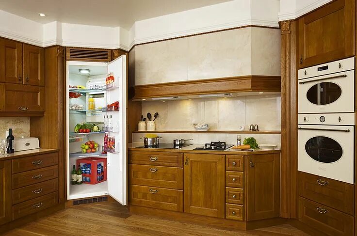 Кухня фото шкафчики The Corner Fridge Image Gallery with examples of our fridges Kitchen layout plan