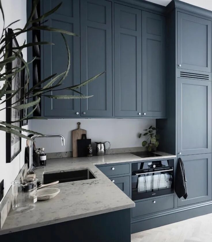 Кухня фото синее серым Pin on KITCHEN Interior design kitchen, Tiny kitchen, Home decor kitchen