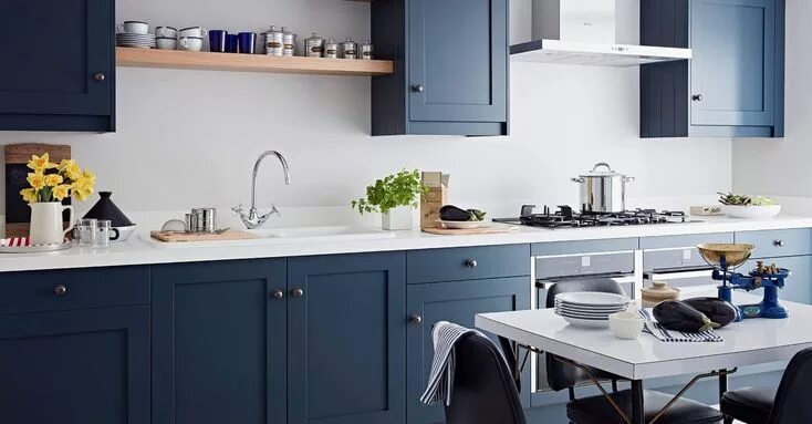 Кухня фото синее серым Shaker Kitchens John Lewis of Hungerford Kitchen design small, Blue shaker kitch