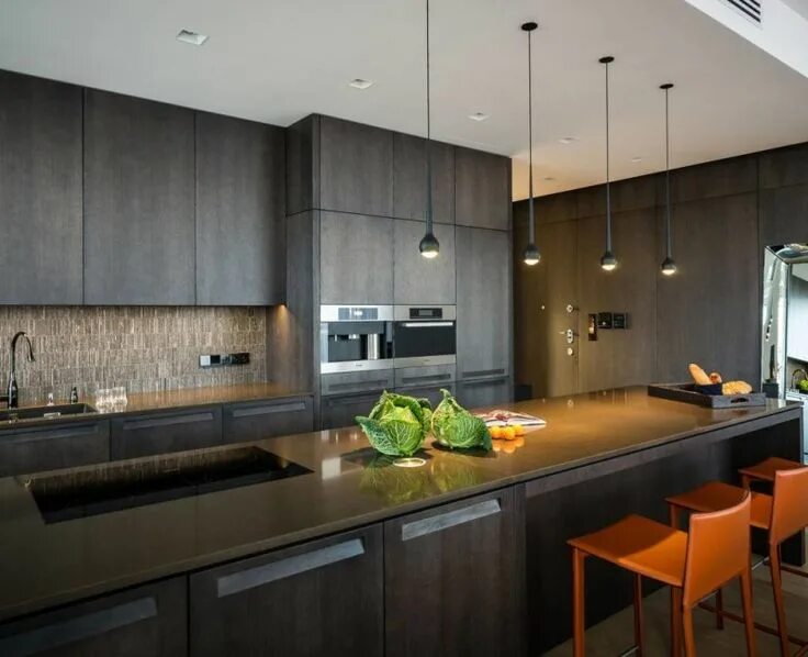 Кухня фото в интерьере современный дизайн Дизайн кухни в стиле Хай-Тек Cuisine.in.ua - Красивые фото дизайна кухни Серая к