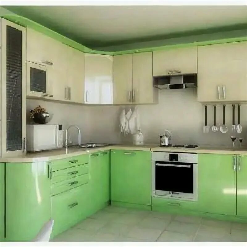 Кухня фото зеленый низ Неактивно