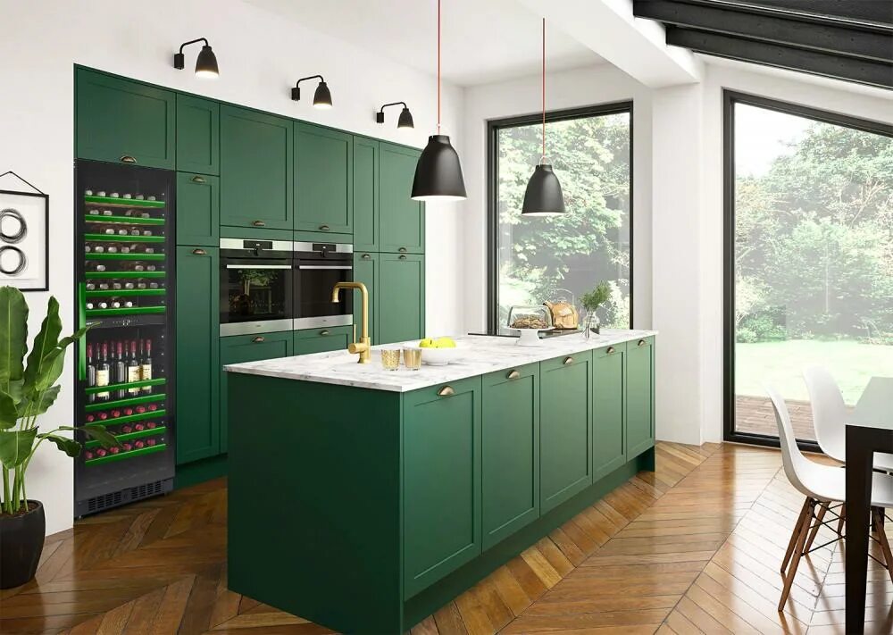 Кухня фото зеленый низ Винный шкаф Dometic E115FG Green в Казани и Татарстане купите в официальном пред