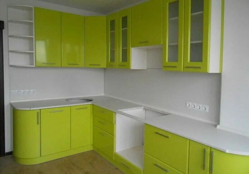 Кухня фото зеленый низ Купить кухню цвета лайма в Москве, недорогая кухня лайм от производителя АК-Мебе