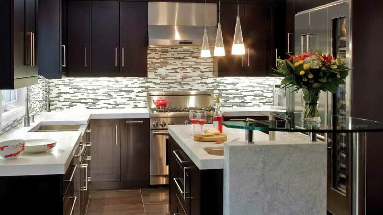 Кухня фотографии дизайн интерьера Modern Apartment Kitchen Designs - YouTube