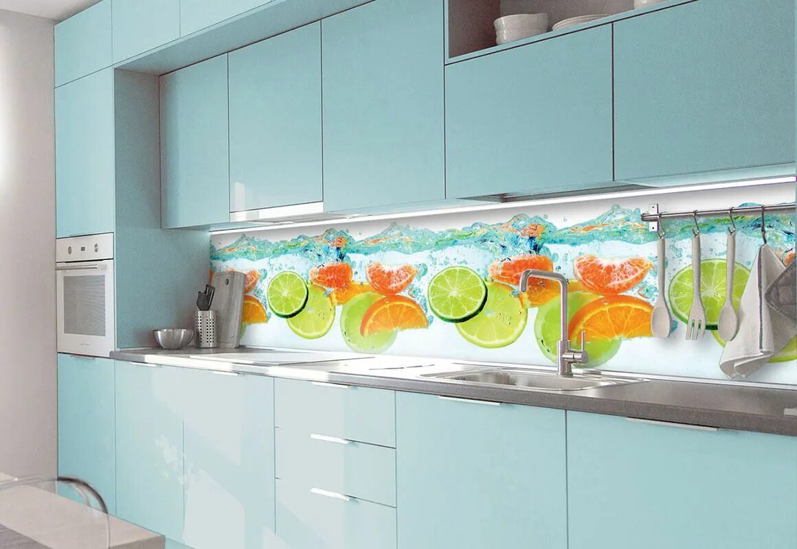 Кухня фрукты фото Фартук Фрукты на воде(Цитрусы) 3000х600*1,5 купить по выгодной цене в интернет-м