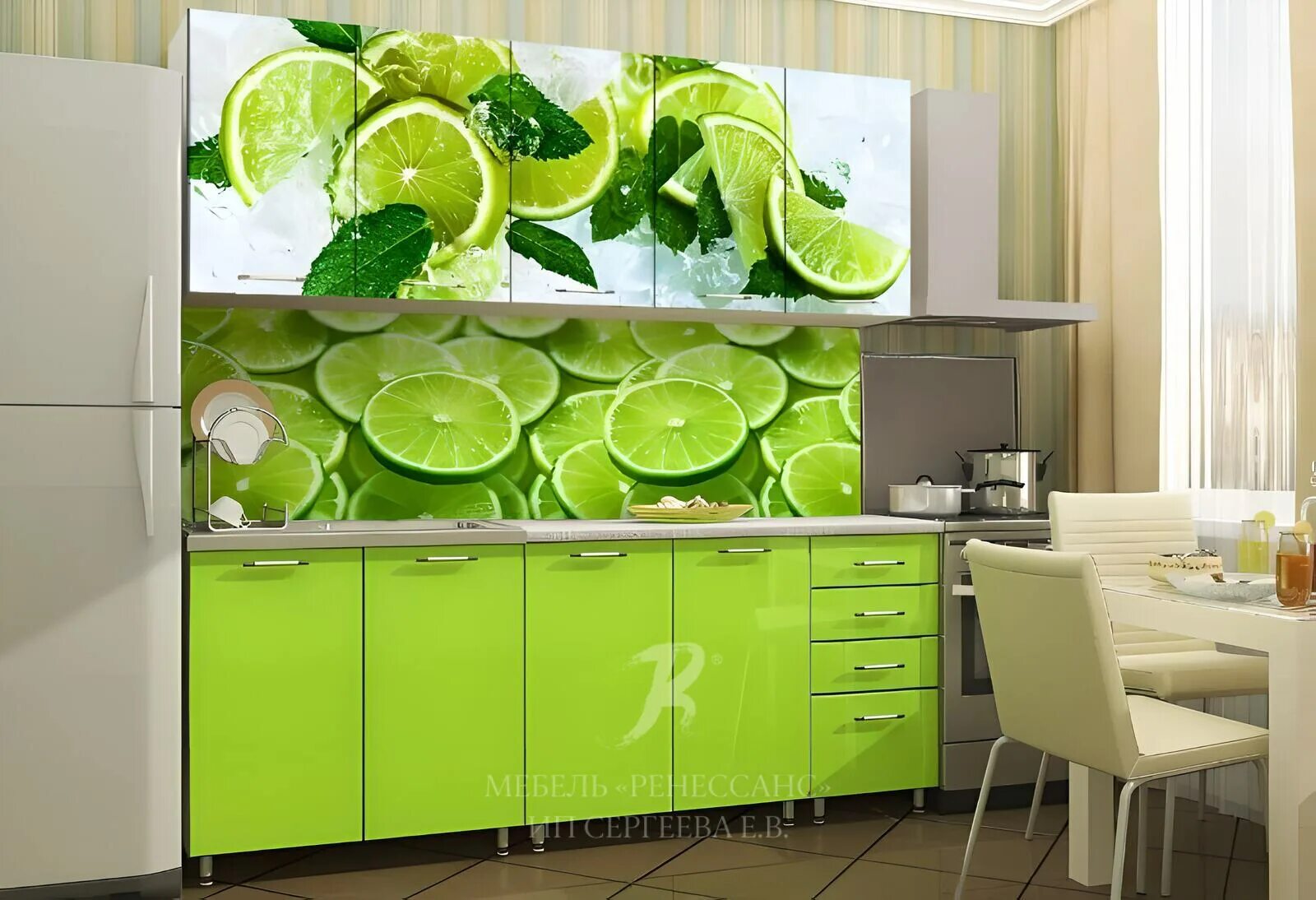 Кухня фрукты фото Кухня "Зерна граната", купить кухню с фотопечатью на заказ в г. Москва недорого.