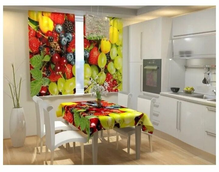 Кухня фрукты фото Фотошторы для кухни Фруктовый мир - купить в интернет-магазине по низкой цене на