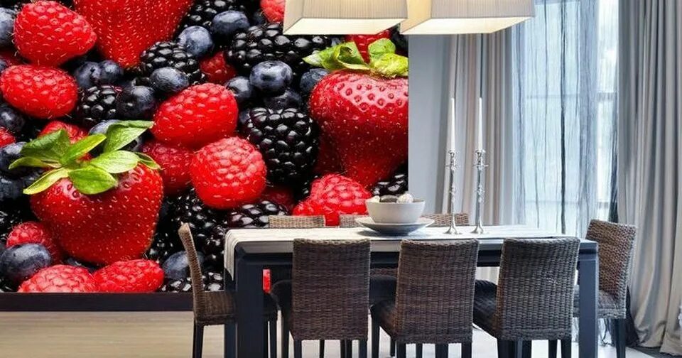 Кухня фрукты фото Фотообои на стену в кухню: актуальные решения и антипримеры - Дом Mail.ru