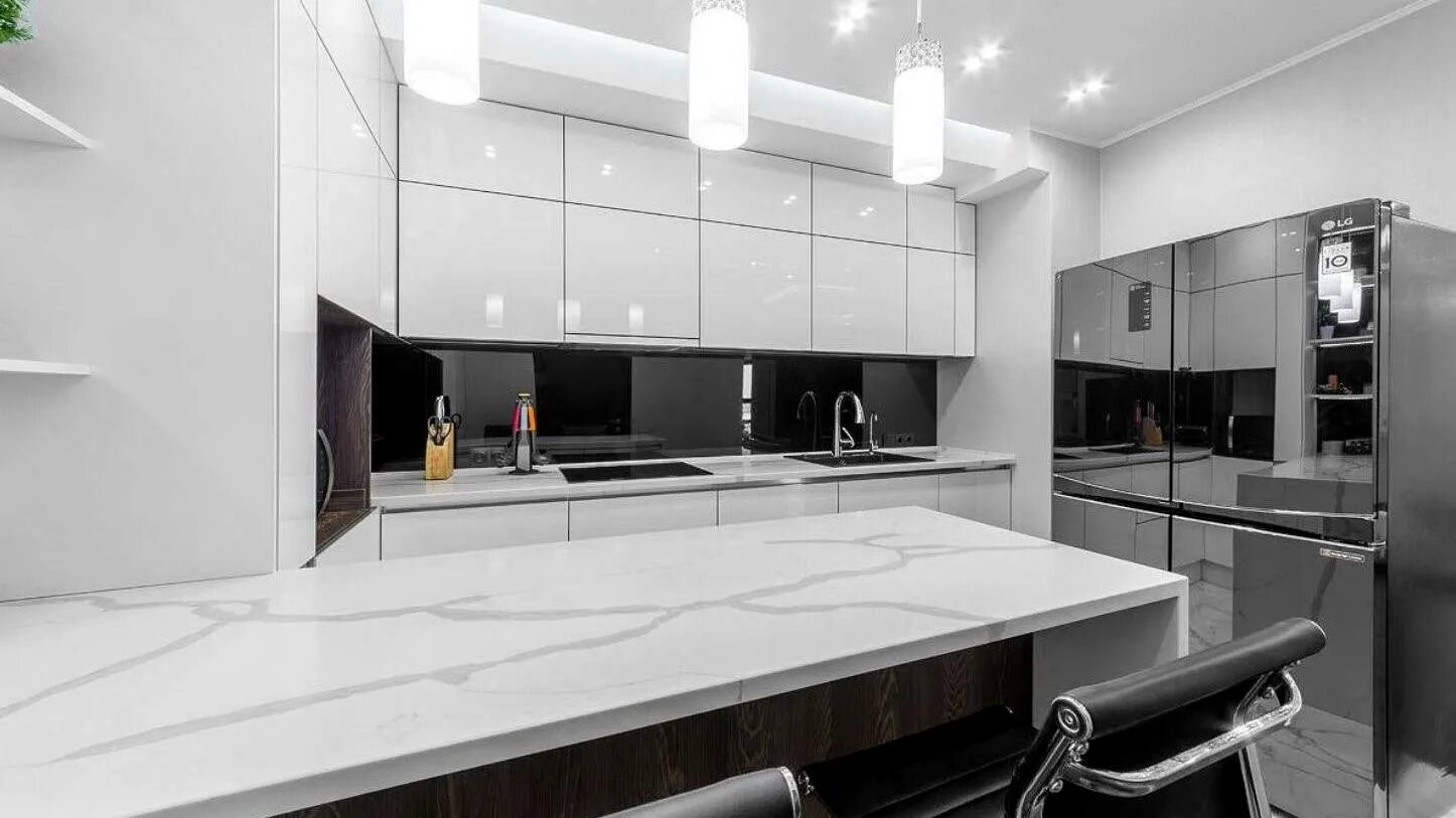 Кухня хай тек фото интерьер Кухня в стиле хай-тек - как ее опознать и выбрать