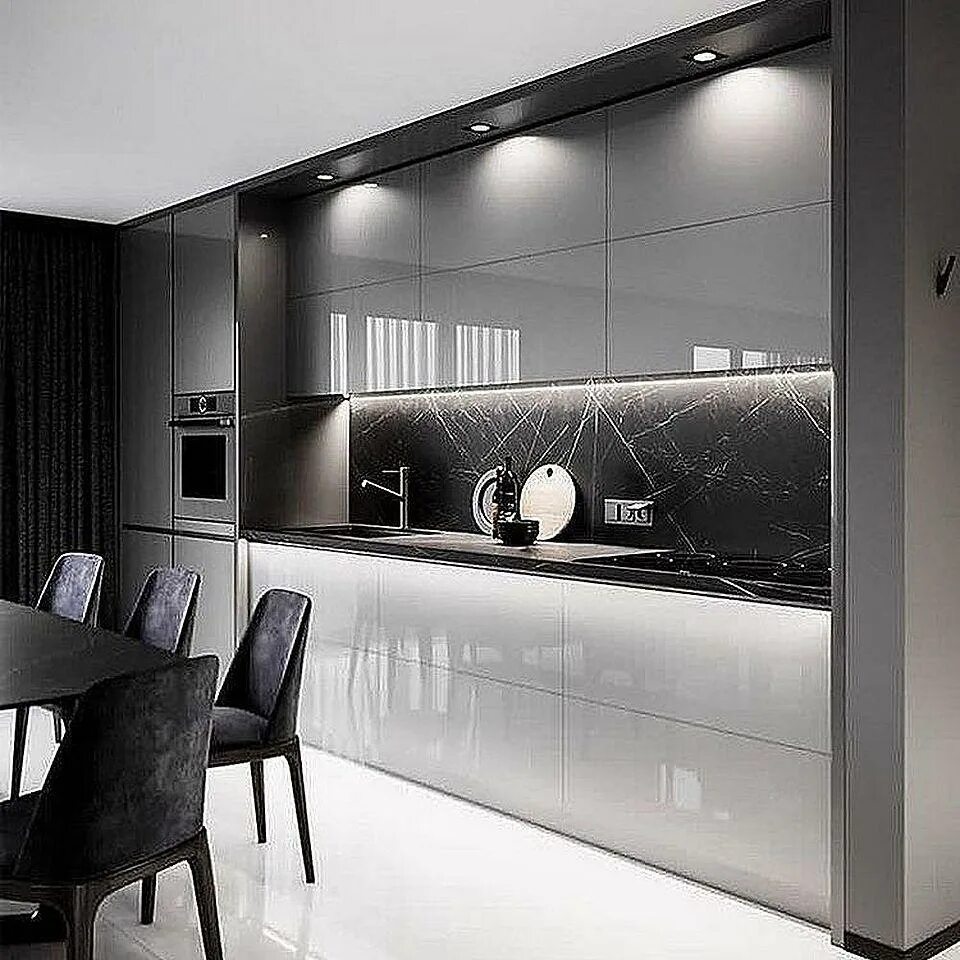 Кухня хайтек дизайн фото Кухня Grey Dream - купить по цене 119000 руб. в Казани и Татарстане с доставкой