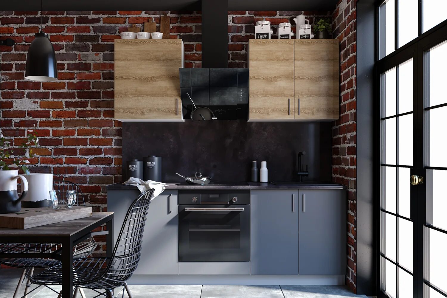 Кухня хлоя хофф фото в интерьере Модульный кухонный гарнитур Хлоя 2,0 м - купить по цене 29 458 рублей в интернет