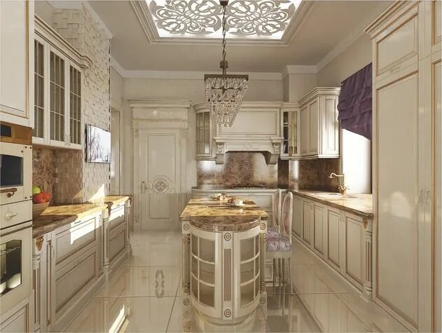 Кухня холл фото Проект: Кухня в частном домовладении (г.Москва) - Дизайн-группа "Золотая Зебра" 