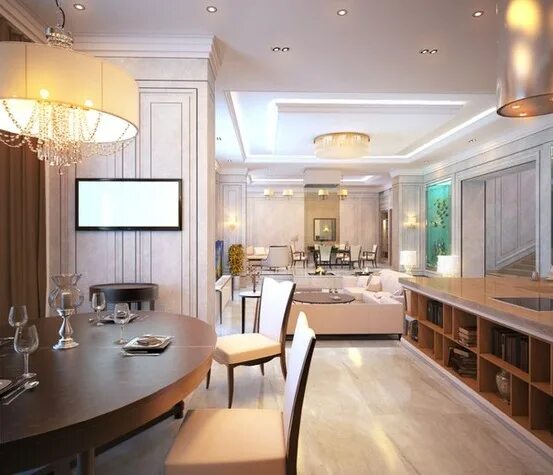 Кухня холл фото Проект: холл-гостиная-столовая, автор INOVA - дизайн интерьера и архитектура на 