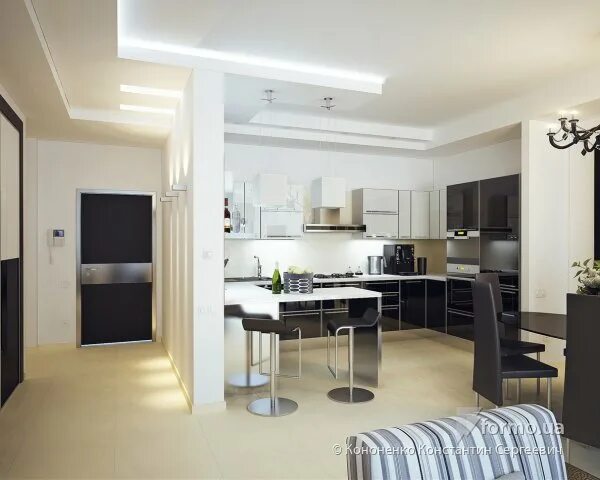 Кухня холл фото Интерьер кухни - дизайн кухонь в cовременном стиле на Formo.ua