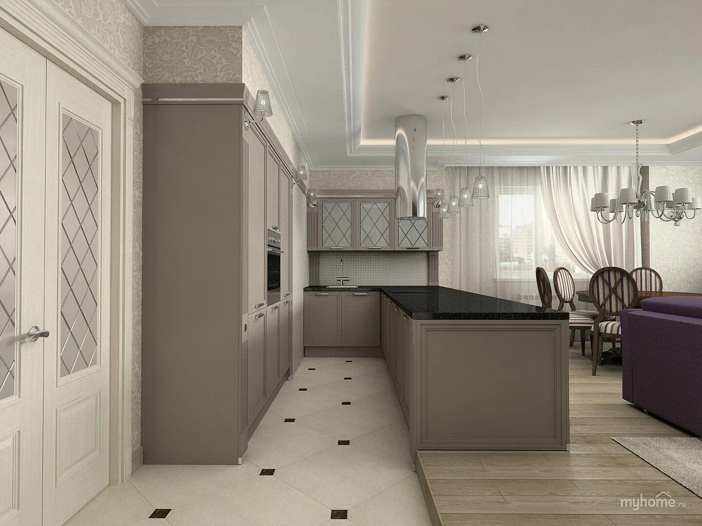 Кухня холл фото Холл с кухней (76 фото) " НА ДАЧЕ ФОТО