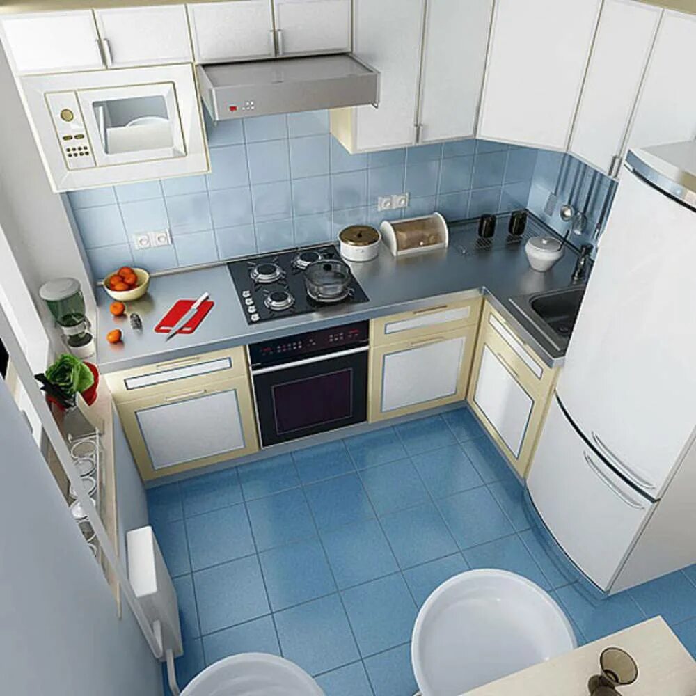 Кухня хрущевка дизайн фото 6 кв Дизайн кухни 4 кв. м. в хрущевке с холодильником: фото интерьеров